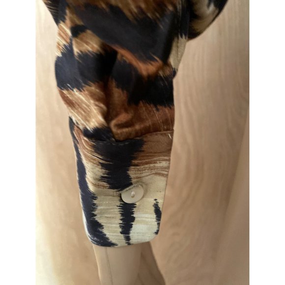 Lafayette 148 New York Tiger Print Blouse - Picture 7 of 15